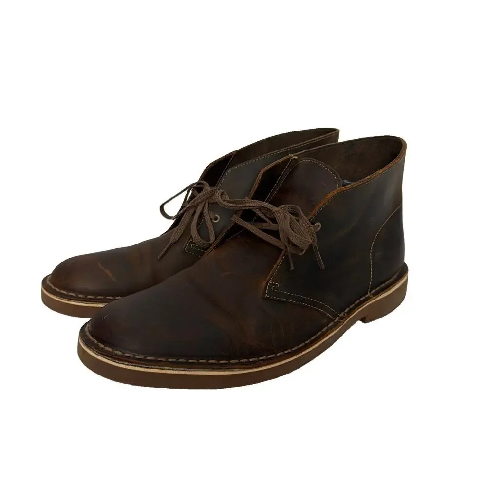 Clarks Bushacre II Men's Chukka Boot Brown Leather US Size 11.5